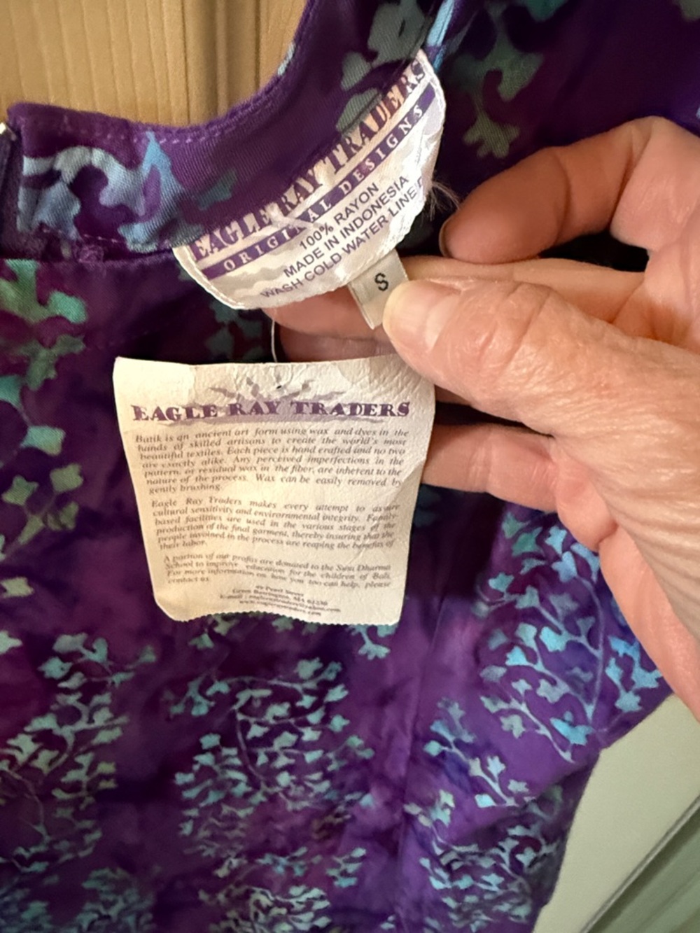 Eagle Ray Traders Sleeveless Purple Floral Midi Dress - Picture 2 of 7